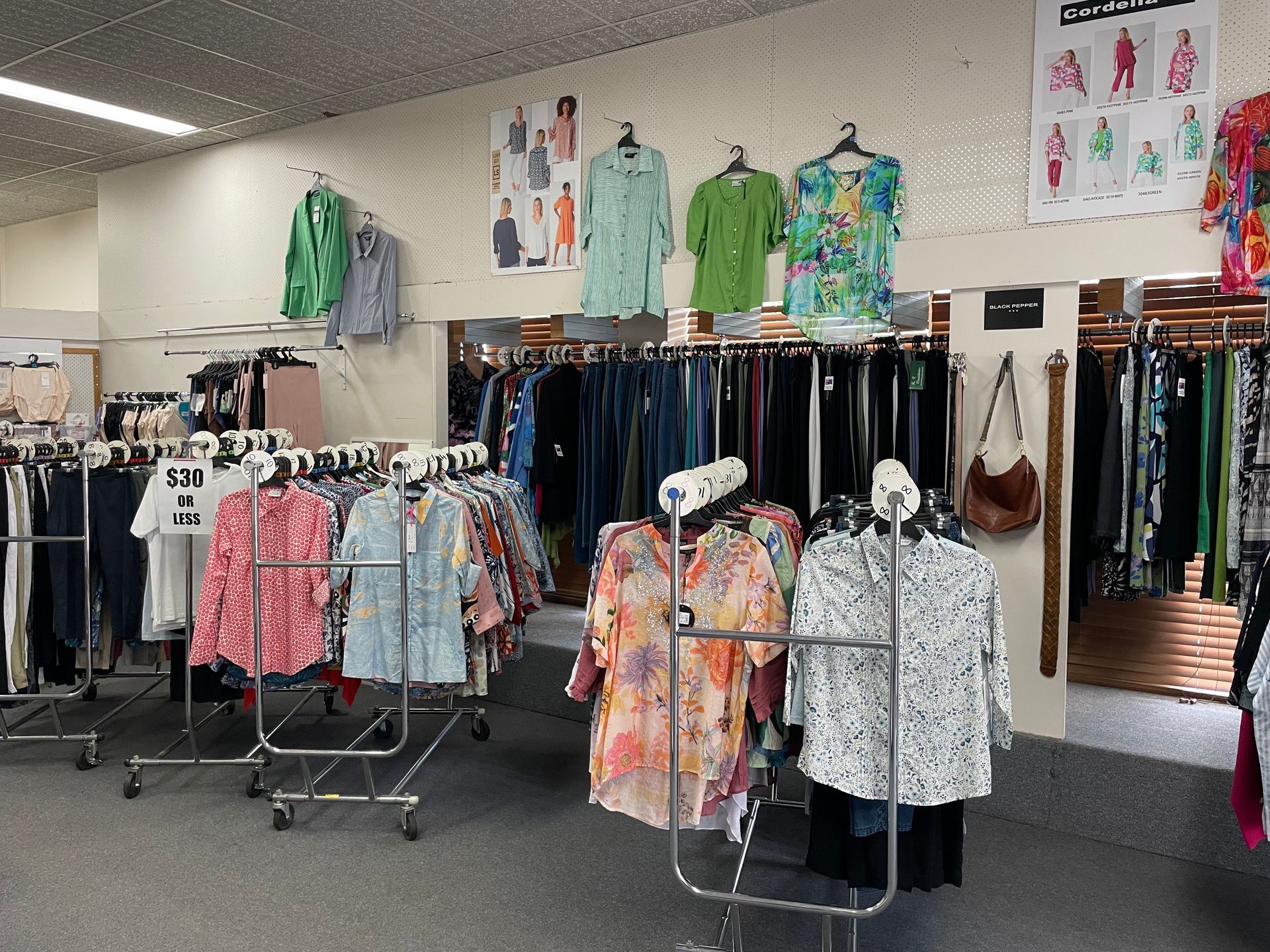 Fashion range on display